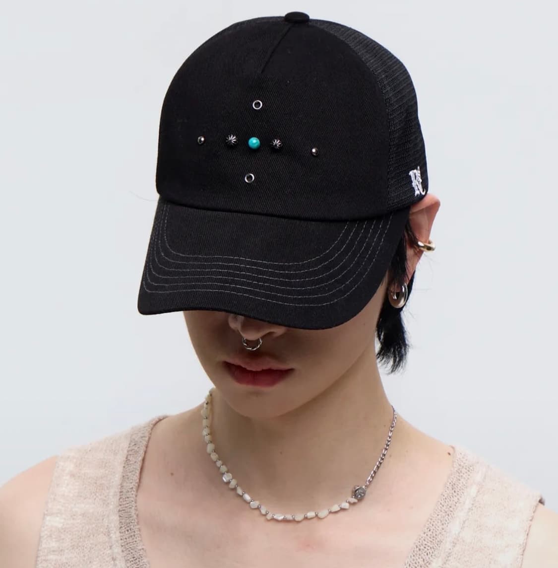 RSSC WESTERN RIVET MESH CAP - BLACK 상품이미지1