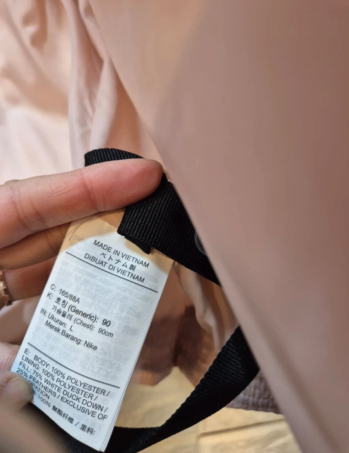 나이키 여성 써마핏 크롭 다운 패딩 L 100사이즈 상품이미지8