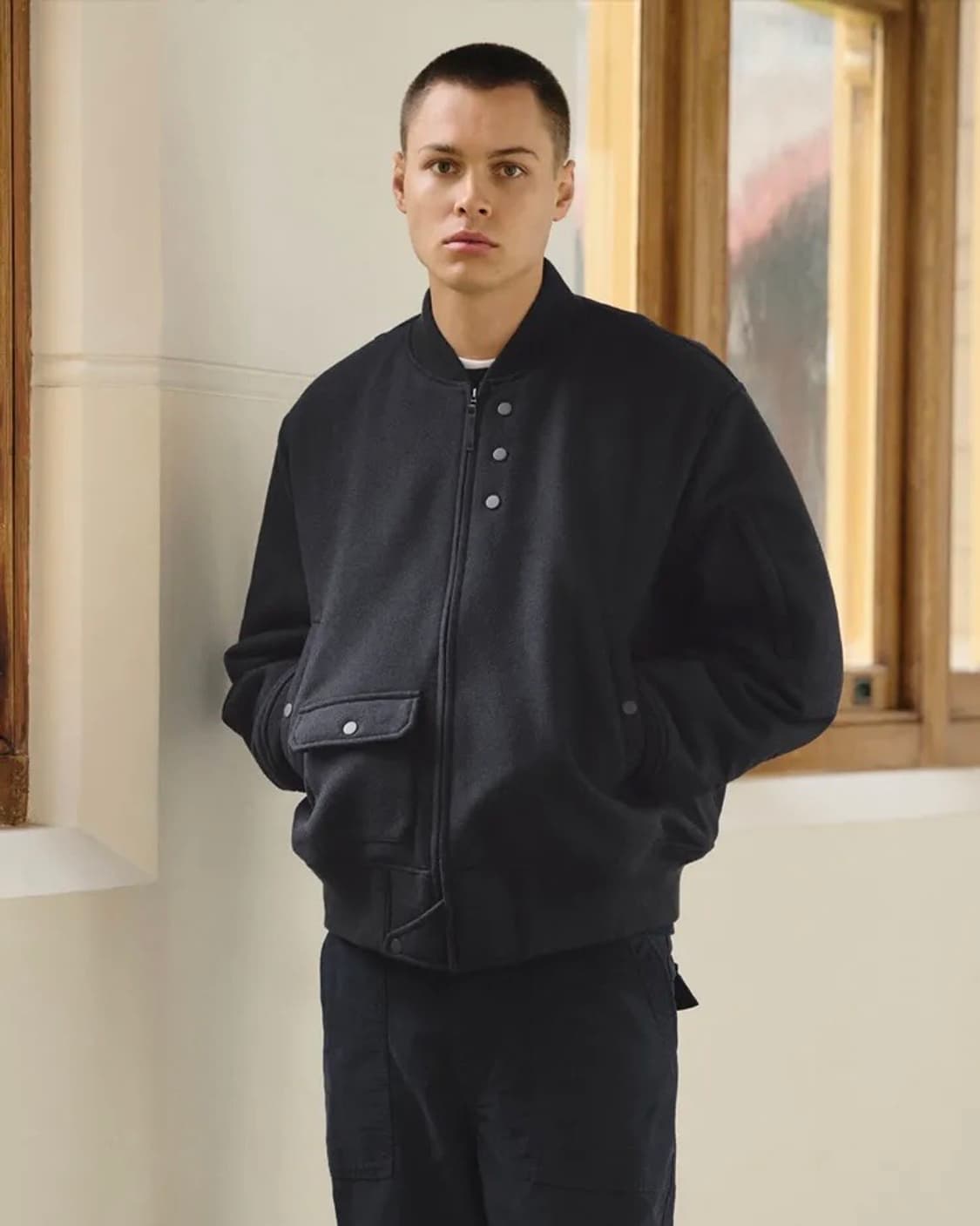 유니클로 엔지니어드 가먼츠 엔가 네이비 남색 블루종 봄버 자켓 3XL 상품이미지3