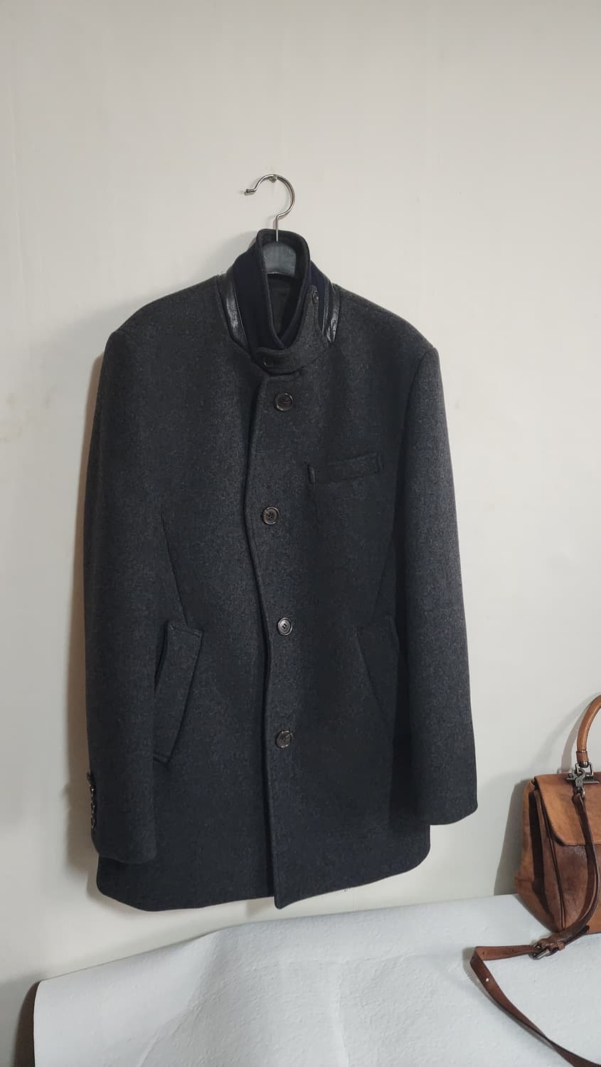 베이직하우스 차이나 카라 코트 다크그레이 상품이미지1