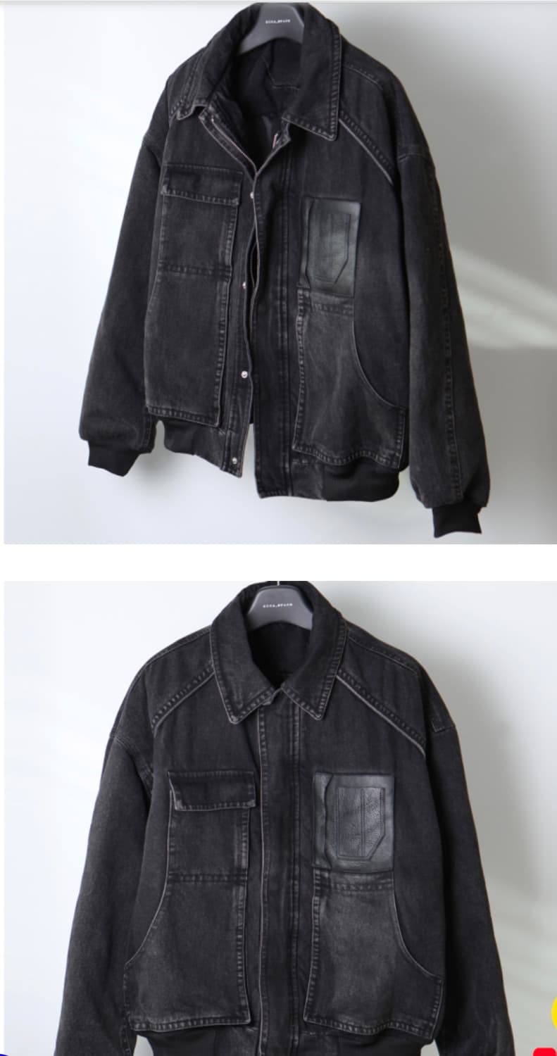 주카스페이스 준지맛 가죽포켓 데님 자켓 점퍼 상품이미지3