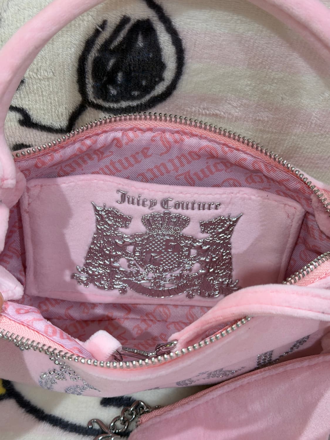 [신상✨프리뷰세일] 쥬시꾸뛰르 벨벳 핑크 숄더백/크로스백 상품이미지2