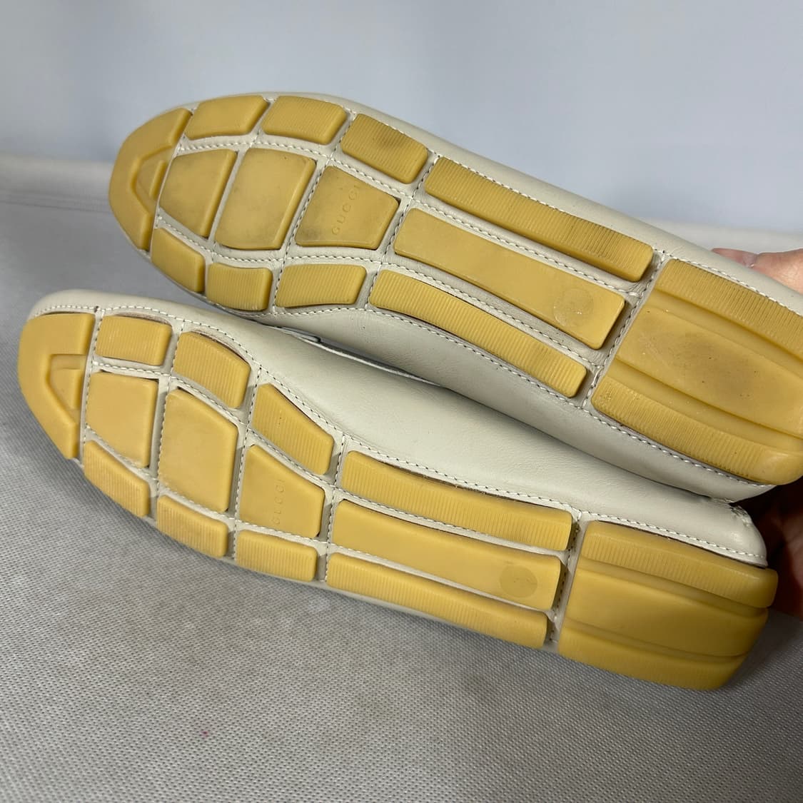 구찌 화이트레더 홀스빗 드라이빙 슈즈 상품이미지4