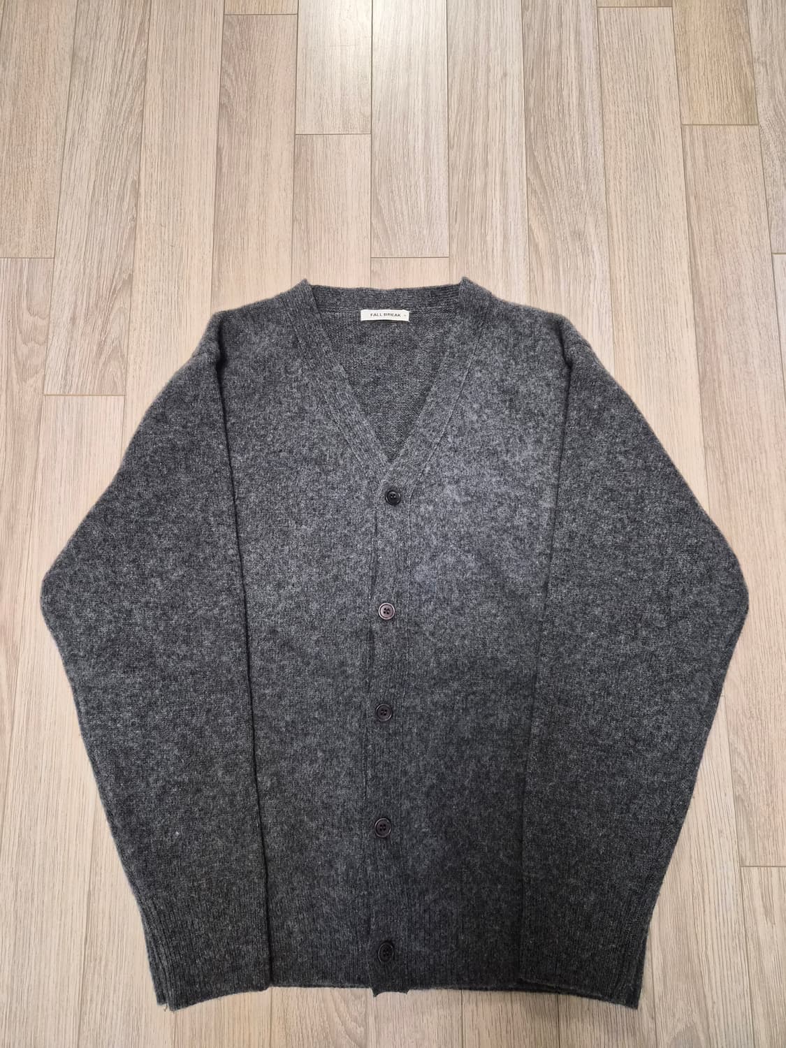 폴 브레이크 브러시드 리버 가디건 차콜 멜란지 3 상품이미지4