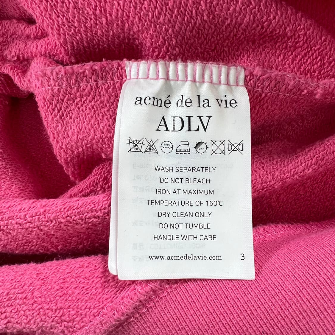 ADLV 핑크 베어 후드티 상품이미지7