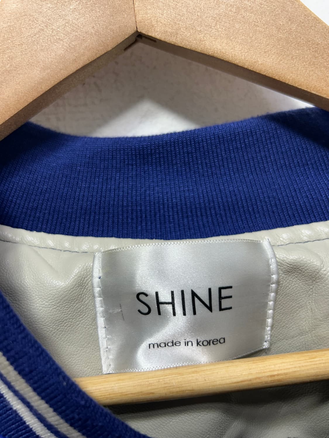 SHINE 남성 레자가죽 패더 봄버 점퍼 F  상품이미지3