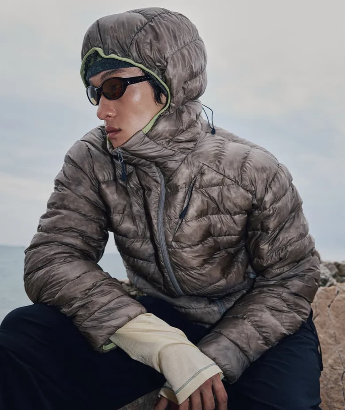 시에라 디자인 뮤어 경량 구스다운 후드자켓 브라운 경량패딩 상품이미지1