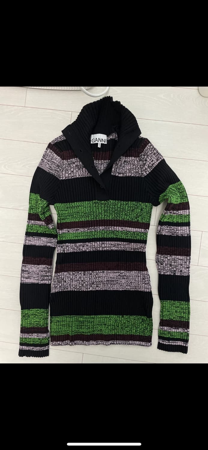 GANNI 스트라이프 니트 탑 M 상품이미지5