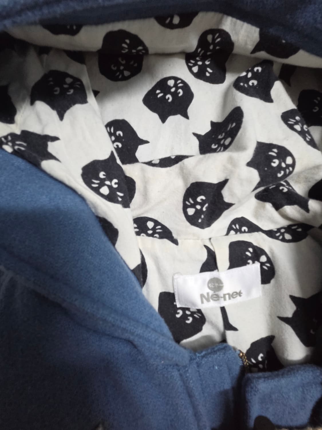 Nenet 고양이 패치 더플코트 상품이미지3