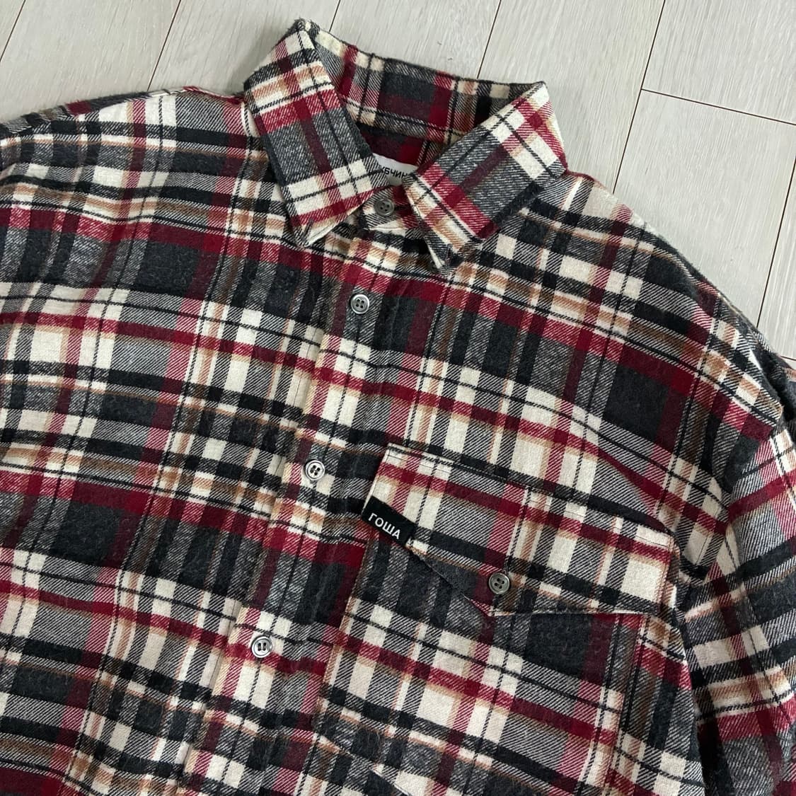 [M] 17FW 고샤루브친스키 원포켓 플란넬 셔츠 상품이미지2
