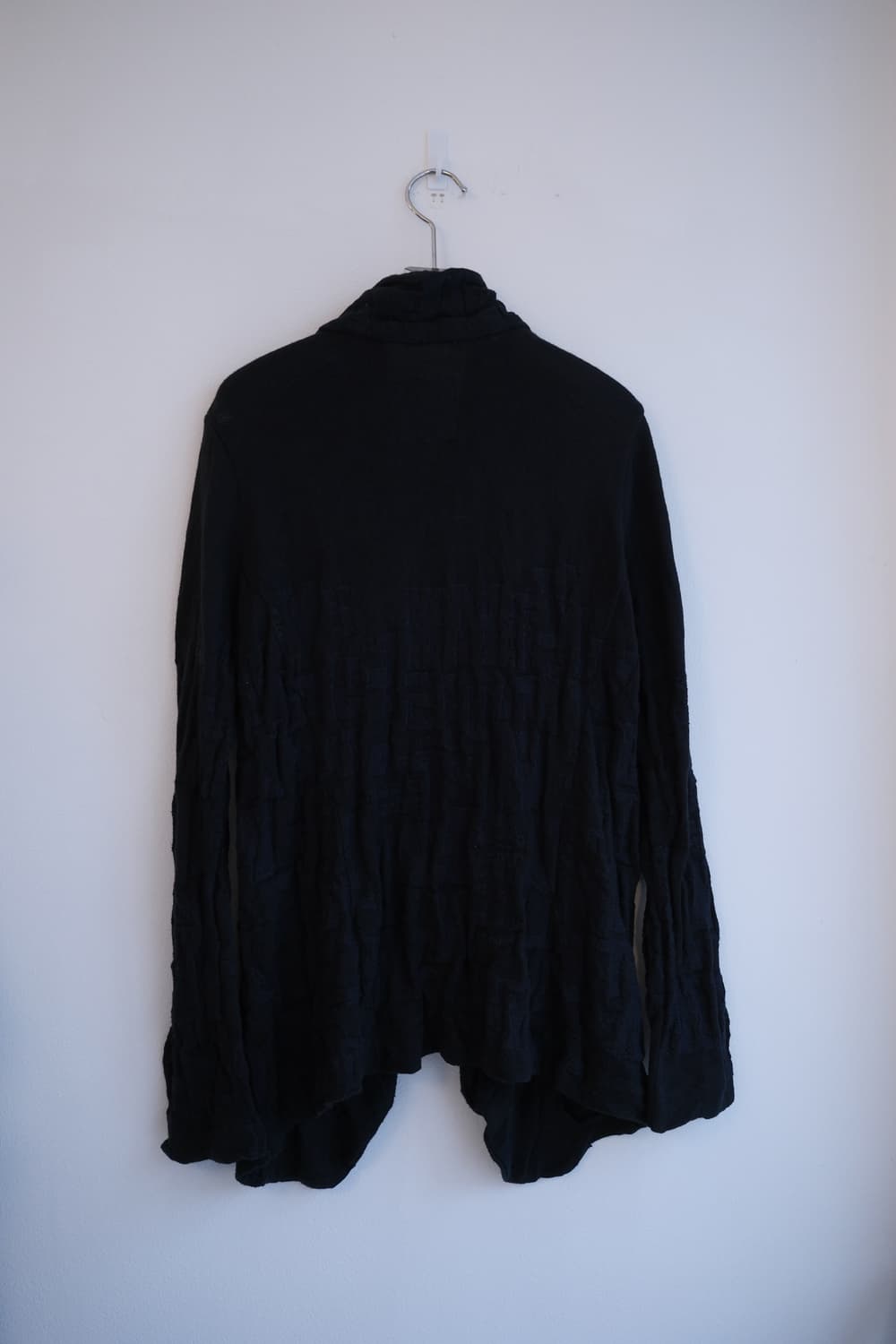 Lettering Jacquard wrinkled cardigan 상품이미지10