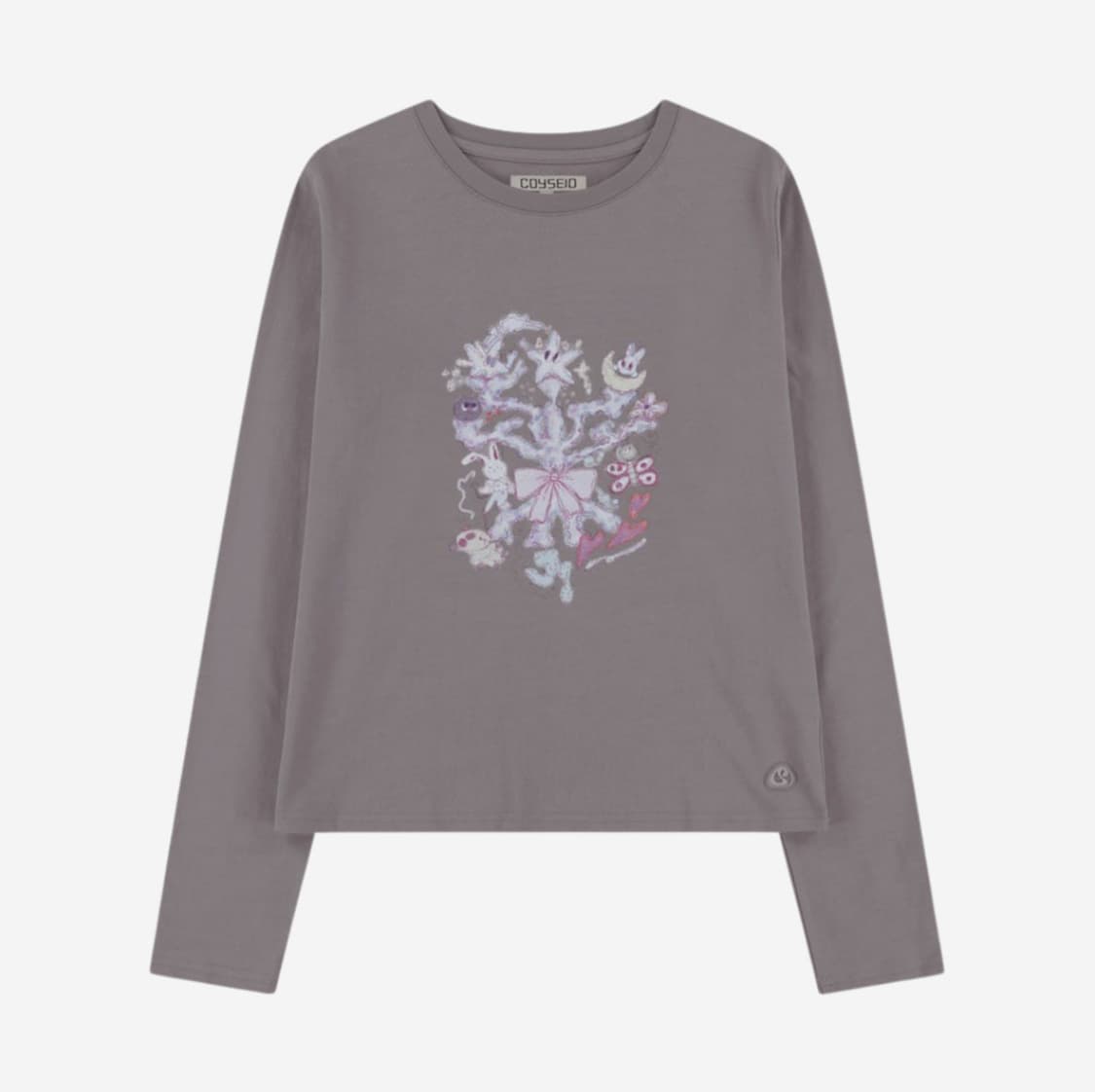 코이세이오 코랄 롱슬리브 티셔츠 퍼플 그레이 SIZE 1 상품이미지1