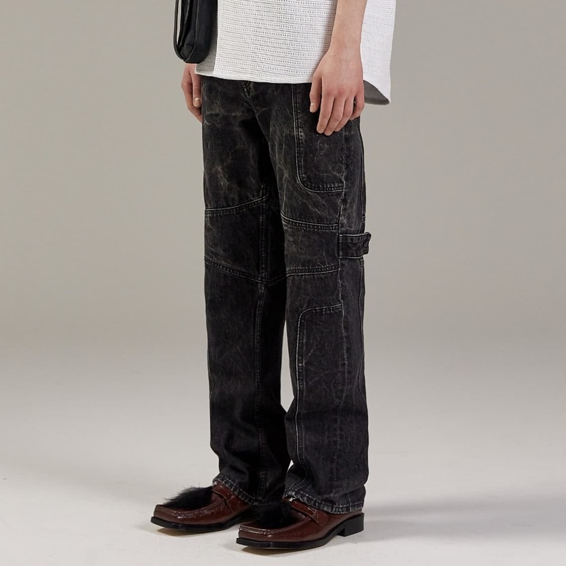 48) 메종미네드 바이커 팬츠 흑청 상품이미지6