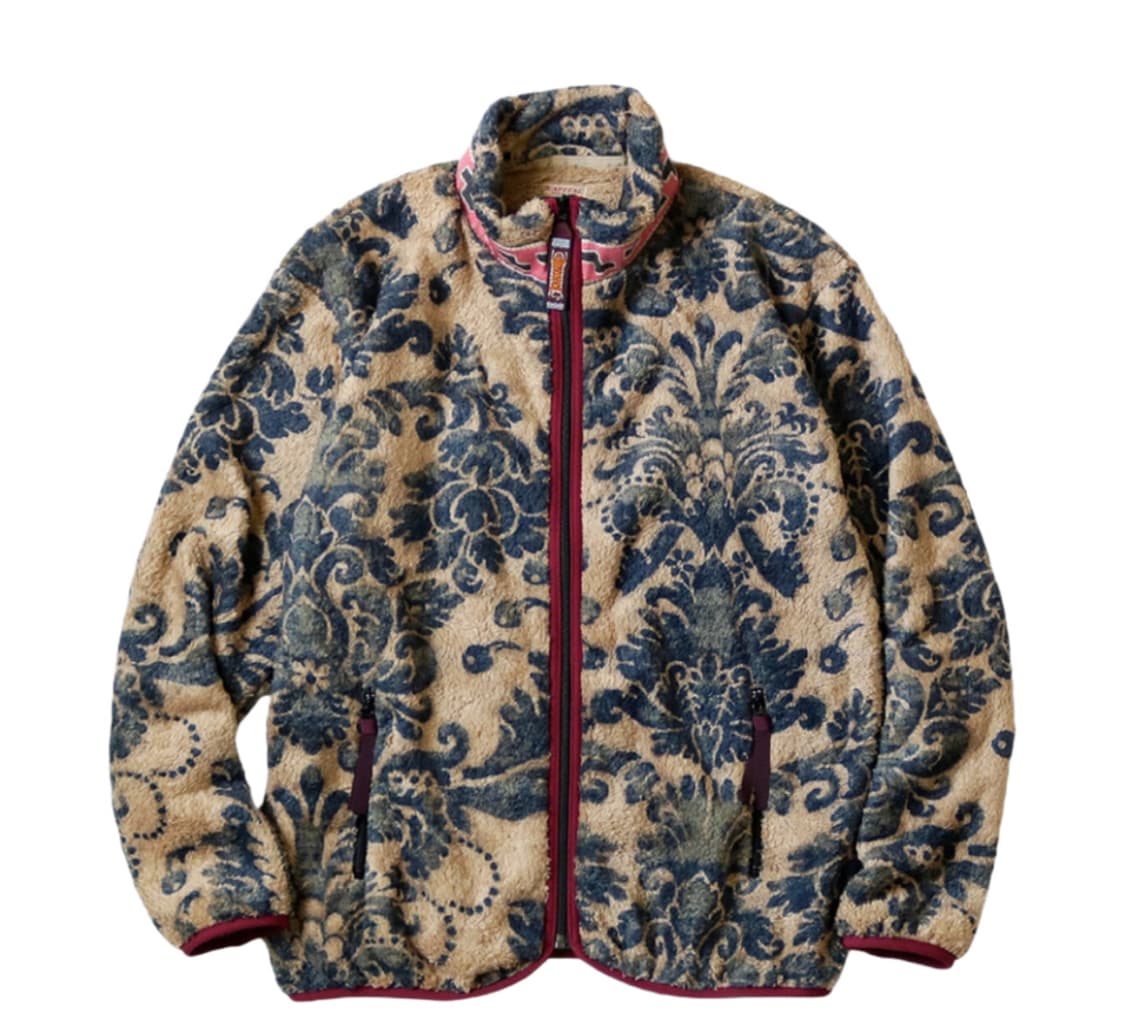 캐피탈 다마스크 패턴 마리아 플리스 집 블루종 베이지 상품이미지2