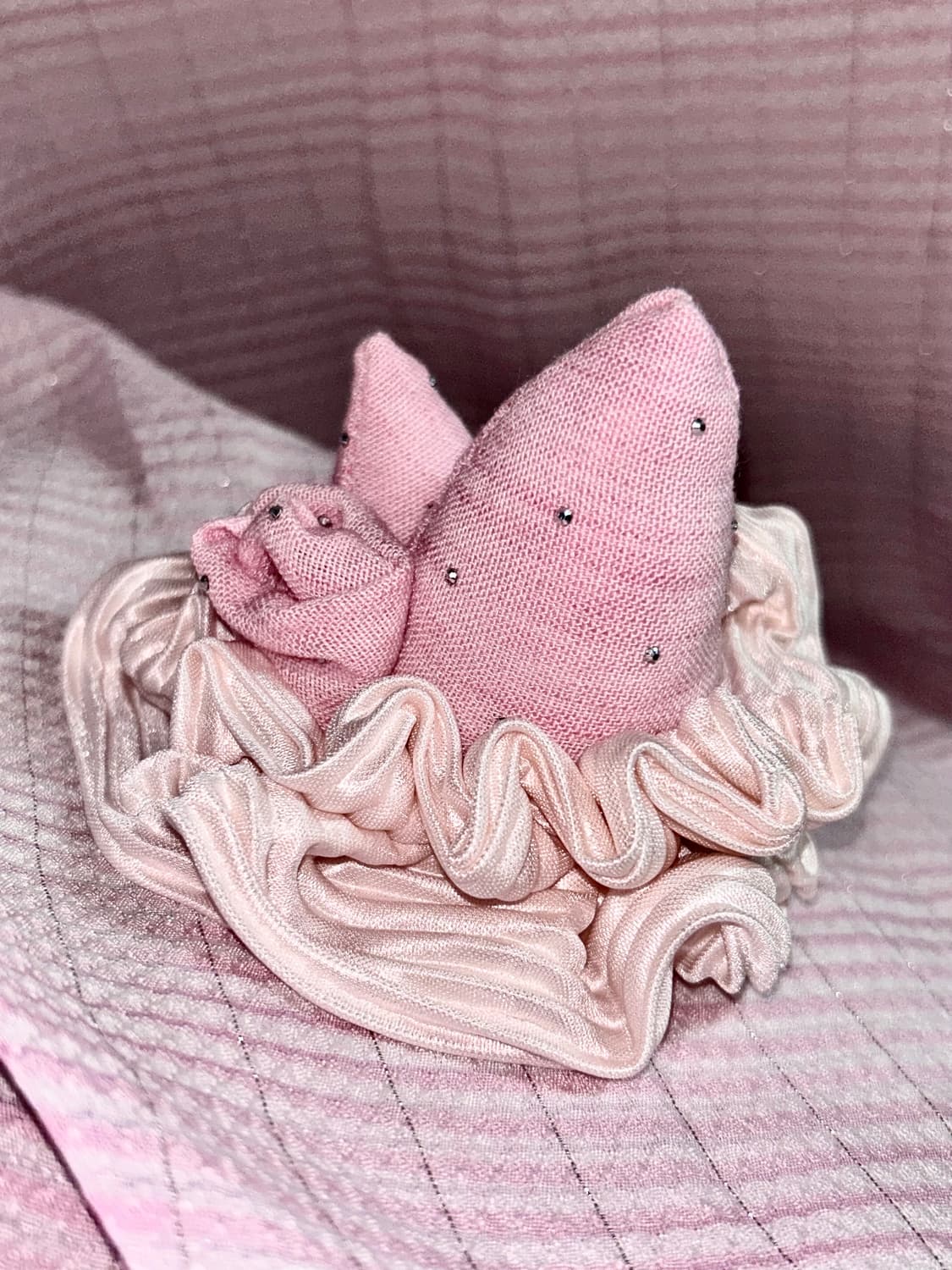 ･:*+. 핸드메이드 딸기 로즈 생크림 로리타 헤어핀 (pink.1) 상품이미지2