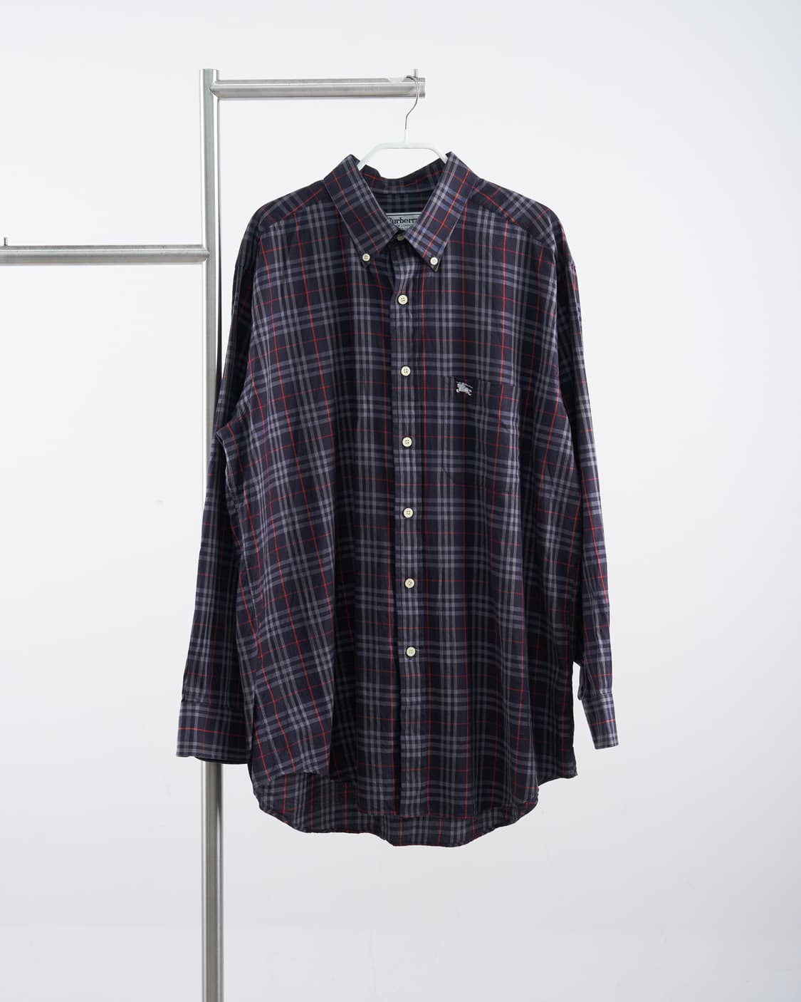 Burberry 런던라벨 노바체크 네이비 셔츠 상품이미지1