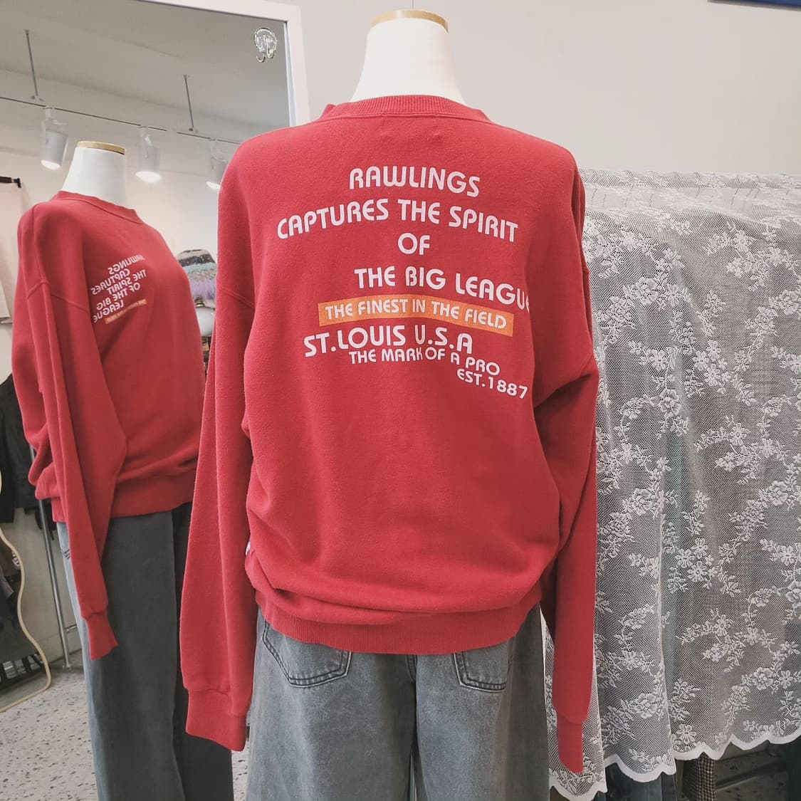 Rawlings 빈티지레드 스웻셔츠 상품이미지9