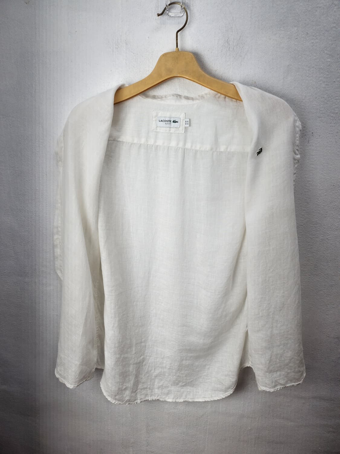 Lacoste 린넨 마셔츠 화이트 100 L 상품이미지10
