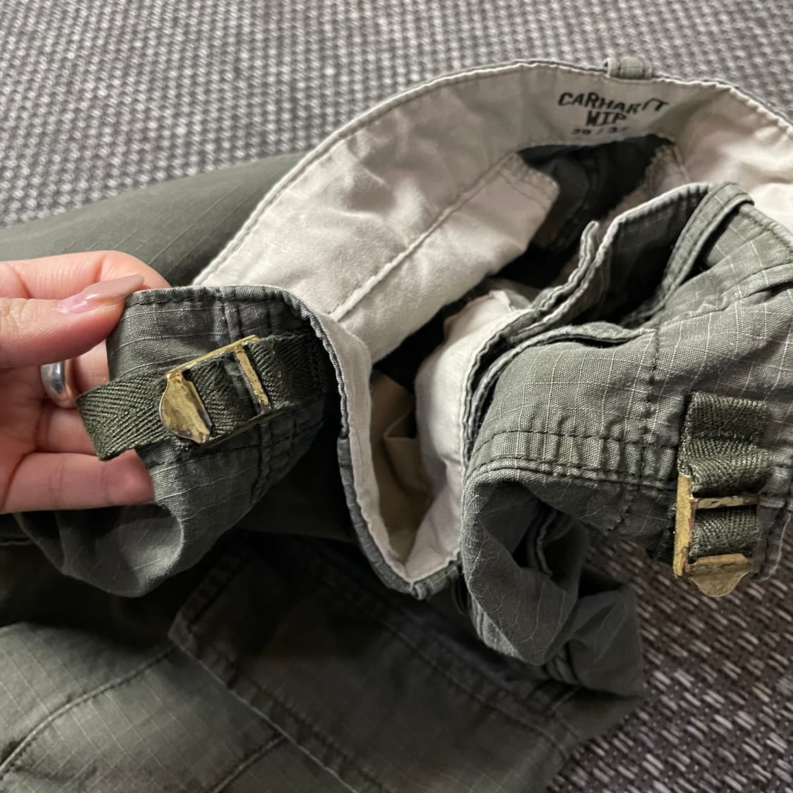 (30) 칼하트 wip 카키 카고 코튼 팬츠 상품이미지5