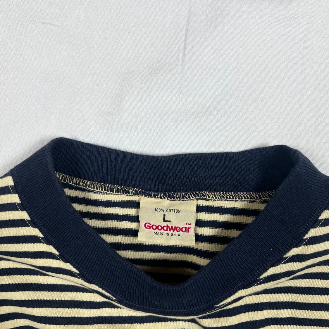 90‘s goodwear 스트라이프 반팔티 상품이미지7