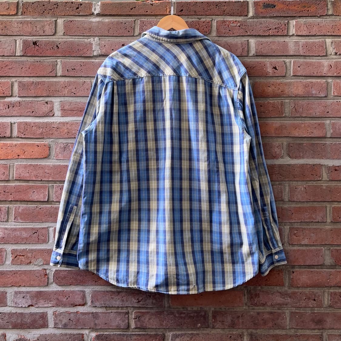 90s 리바이스 Levi’s 체크 워크 셔츠 (홍콩 생산) 상품이미지6