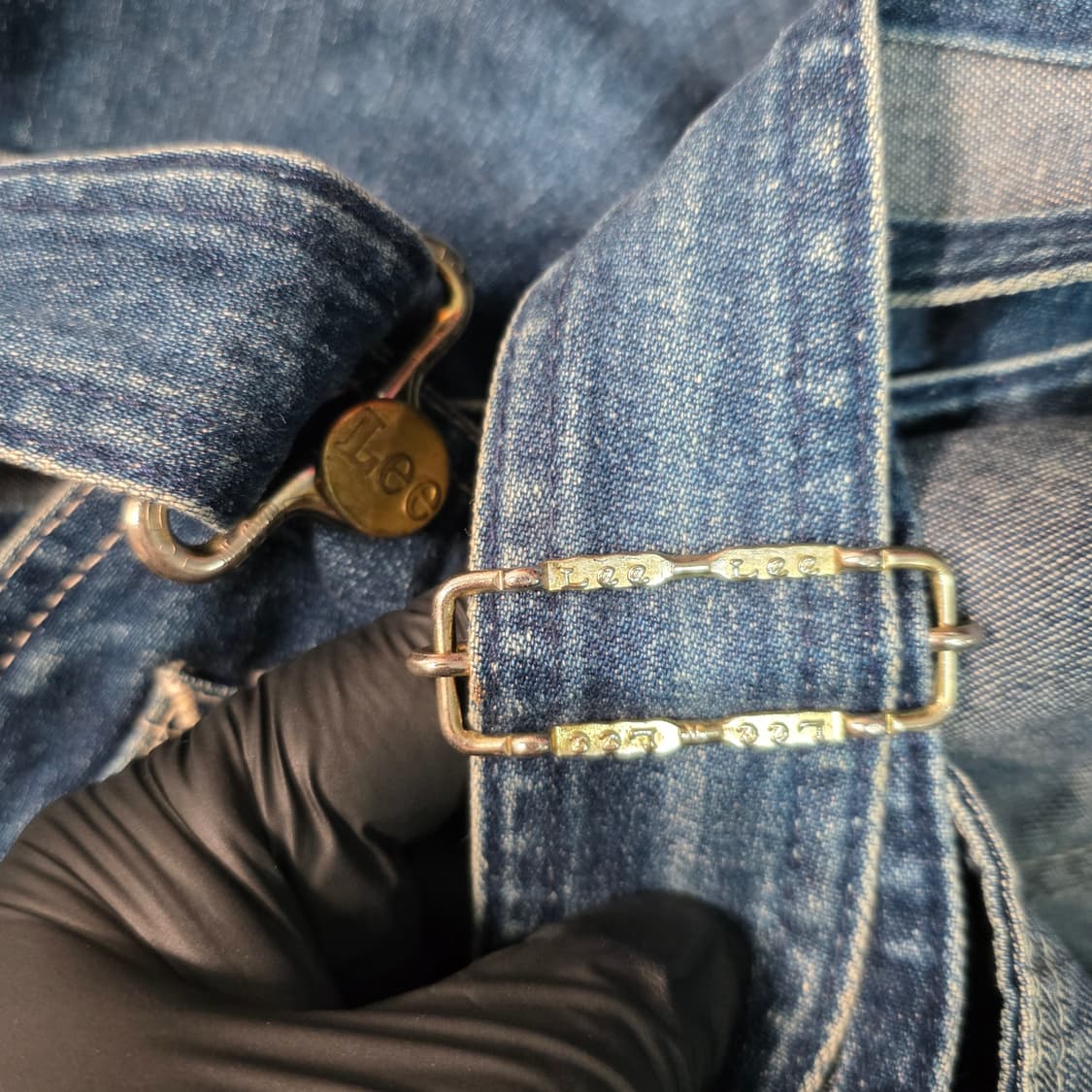 일본판 Lee 리 진청 데님 멜빵 원피스 7 (빈티지) 상품이미지5