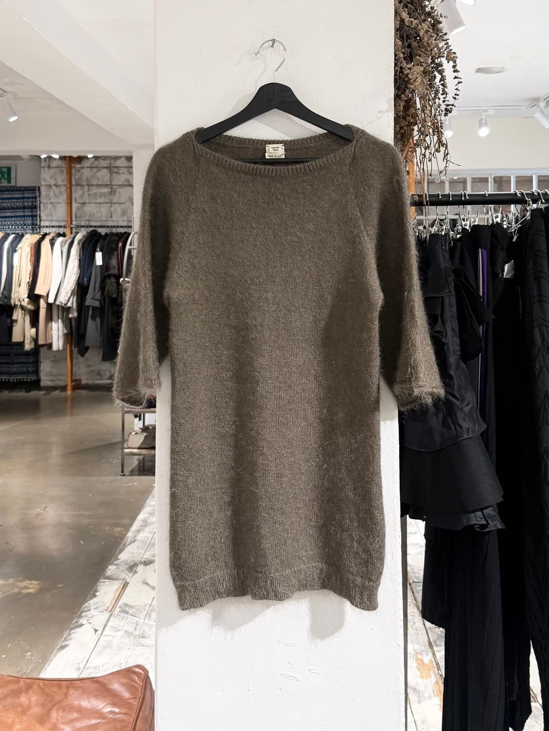 에르메스 올리브 실크 모헤어 라나울 하프 니트 상품이미지1