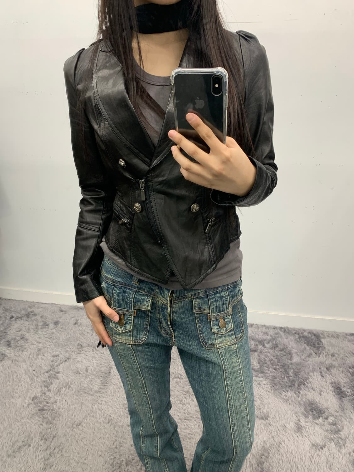 Viki collection 램스킨 나폴레옹 레더자켓 상품이미지1