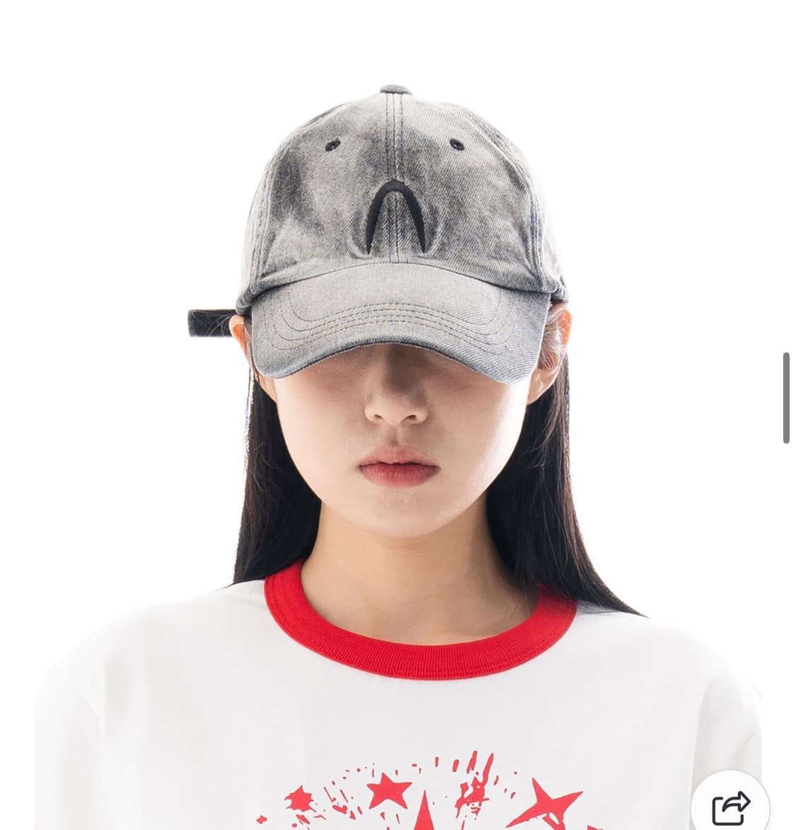AKKAM WASHED DENIM BALL CAP BLACK 아캄 볼캡 상품이미지3