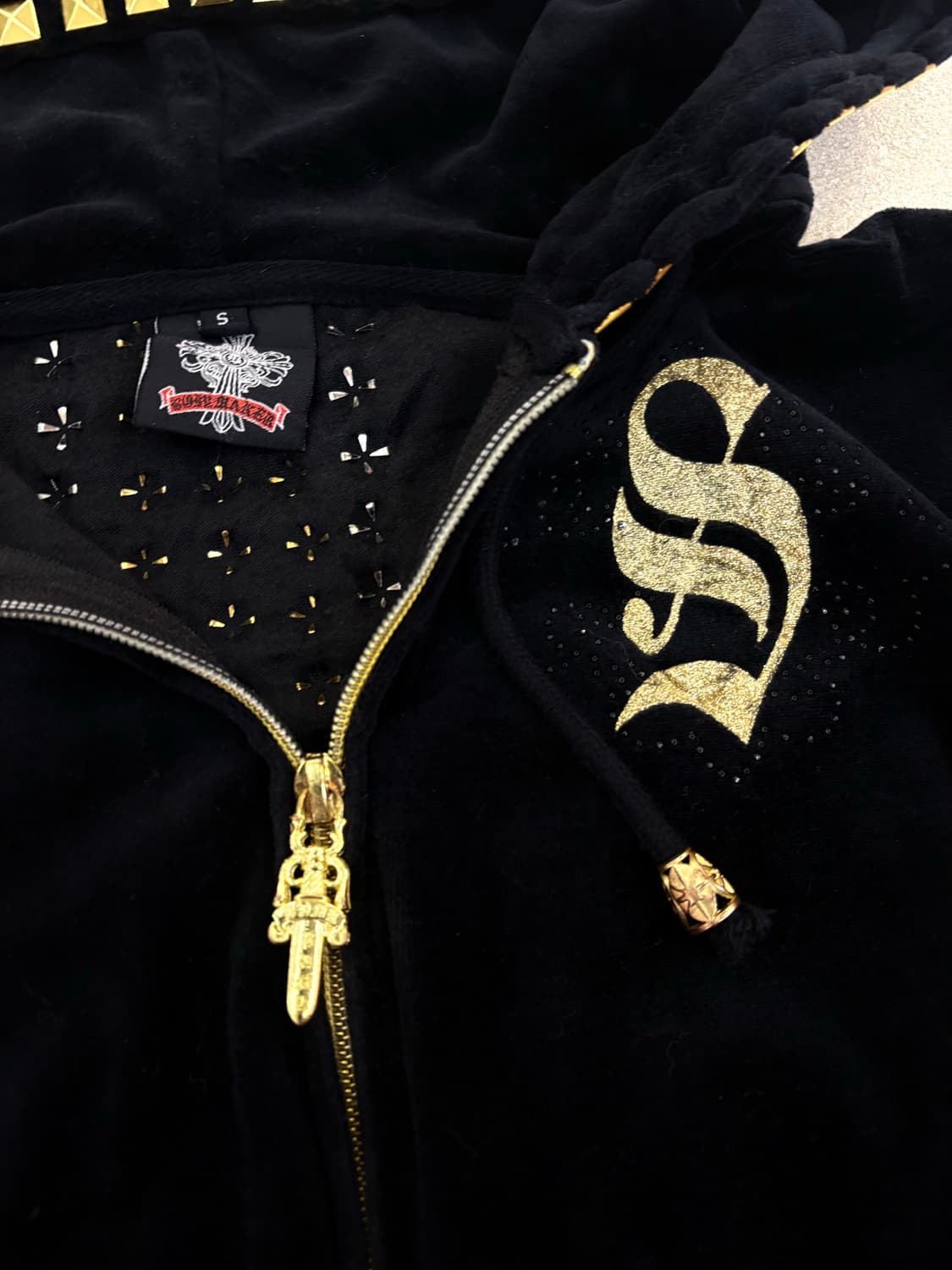 벨벳 스터드 후드집업 상품이미지4