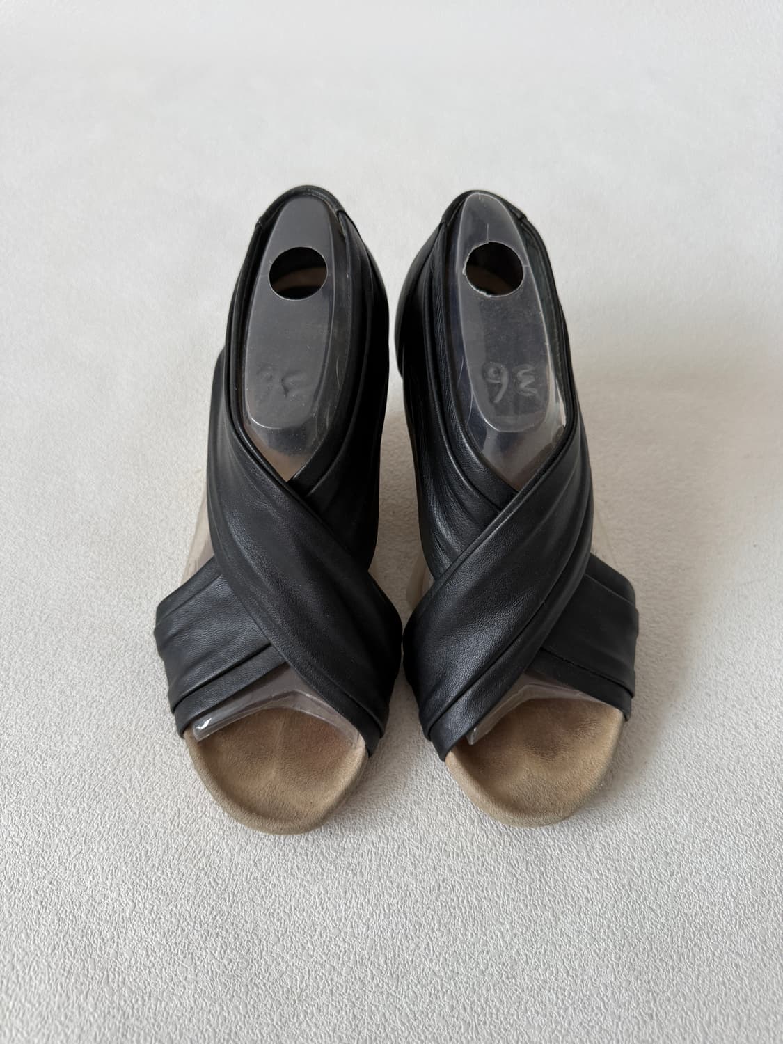 [EU36]캠퍼(CAMPER) 레더 우드굽 웨지힐 상품이미지5