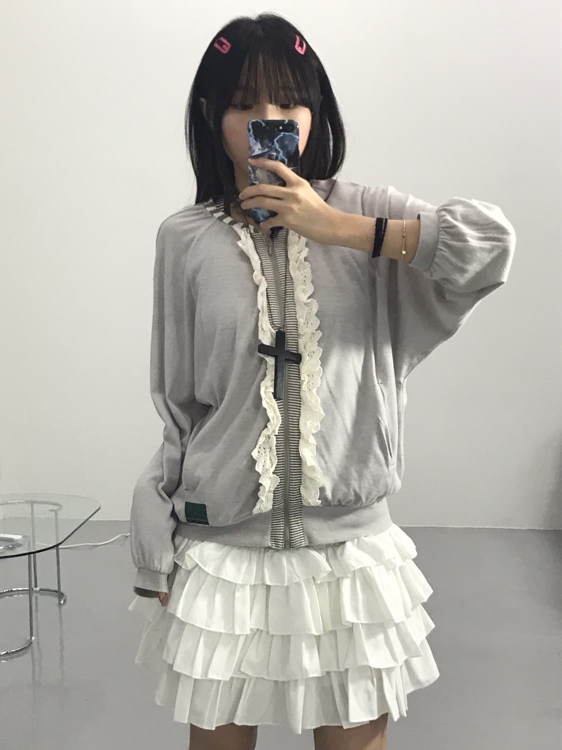 Zucca Frill Zip Up Top 상품이미지1