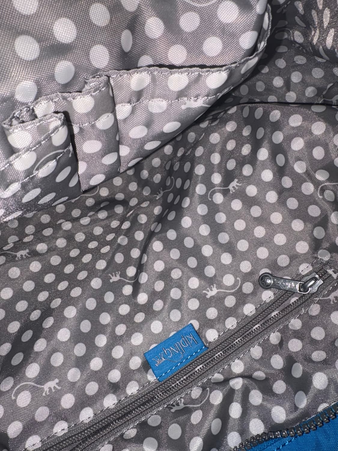 키플링 블루 안감 도트 숄더백 상품이미지2