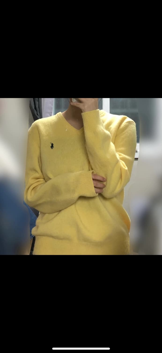 빈티지 폴로 노랑 브이넥 니트 상품이미지6