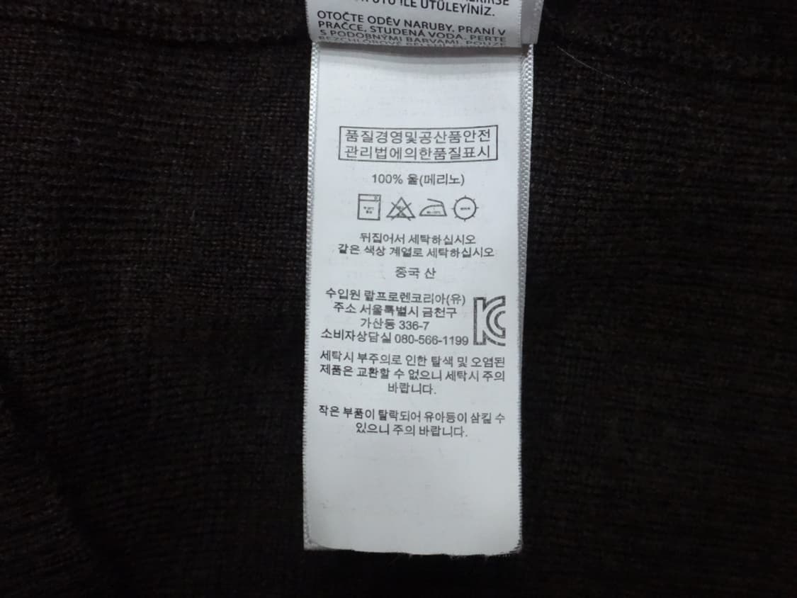 (M/95) 폴로랄프로렌 메리노 울 반집업 터틀넥 니트 상품이미지9