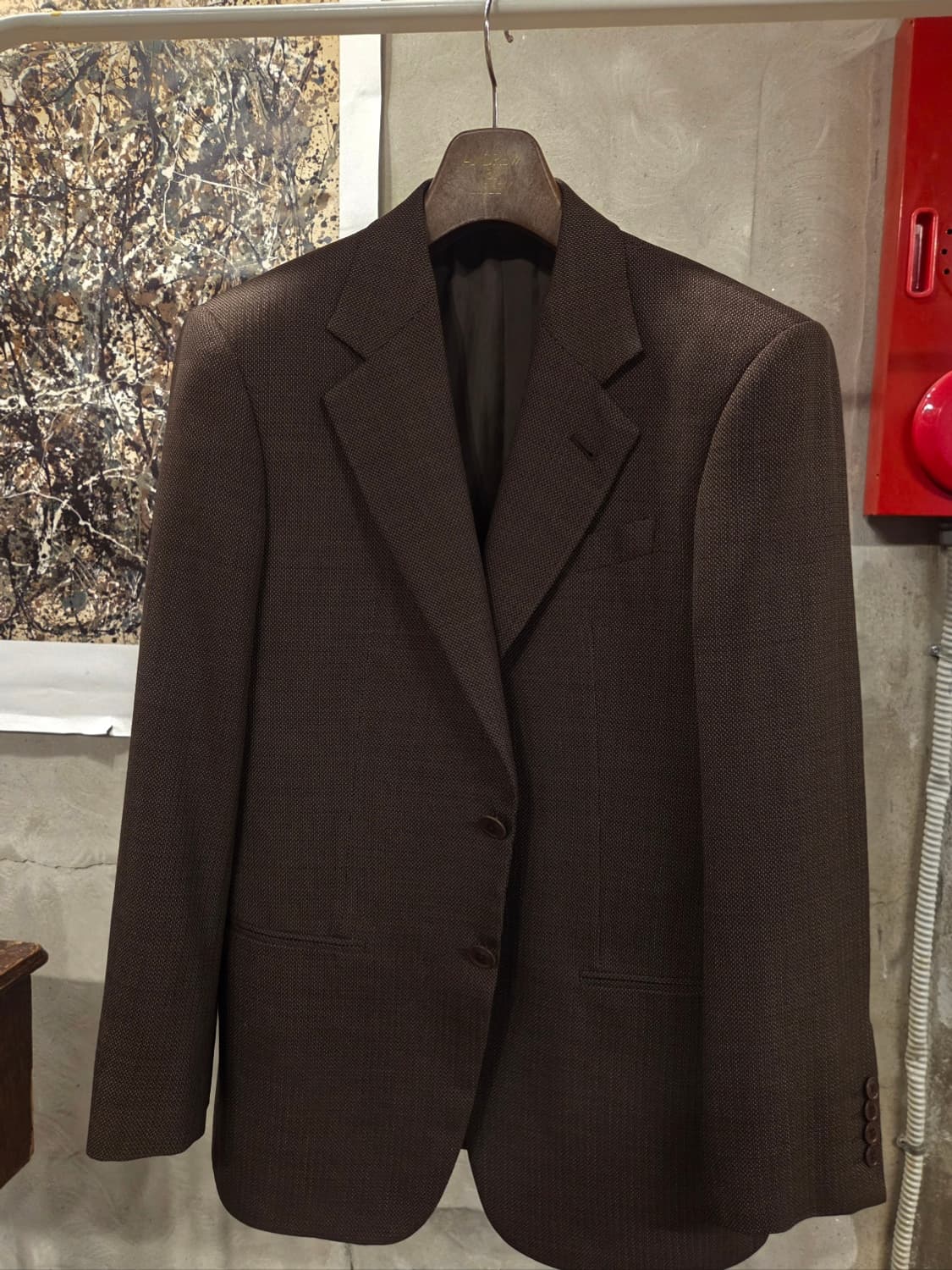 아르마니 꼴레지오니 홉색 트위드자켓 상품이미지9