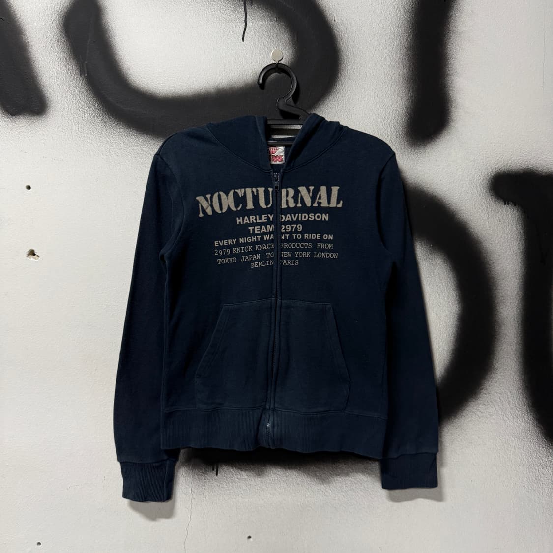 VTG 빈티지 y2k 빅 프린팅 딱붙핏 크롭 집업 후디 상품이미지2