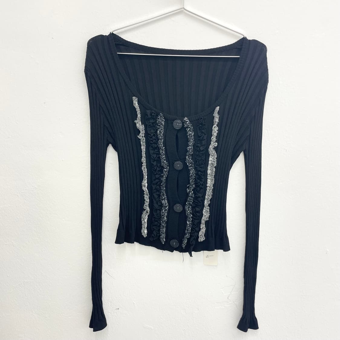 pleated lace button cardigan  상품이미지1