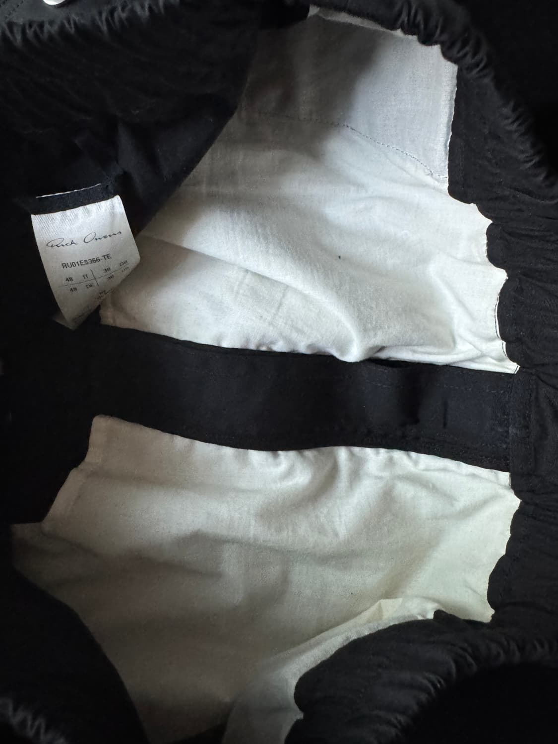 릭오웬스 벨라 드로스트링 와이드 코튼 팬츠 상품이미지4