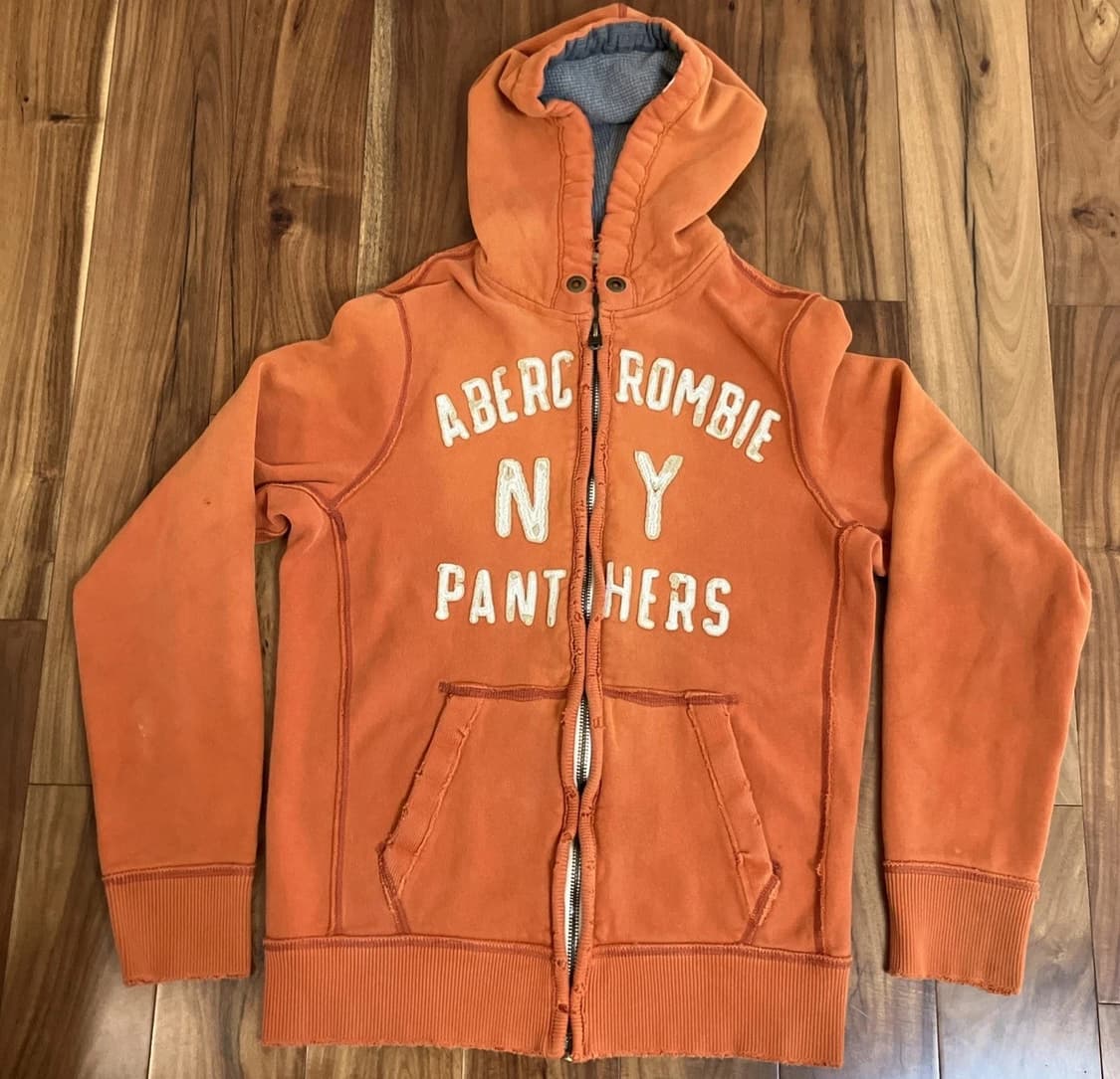 아베크롬비 앤 피치 오렌지 패치 후드 집업 상품이미지1