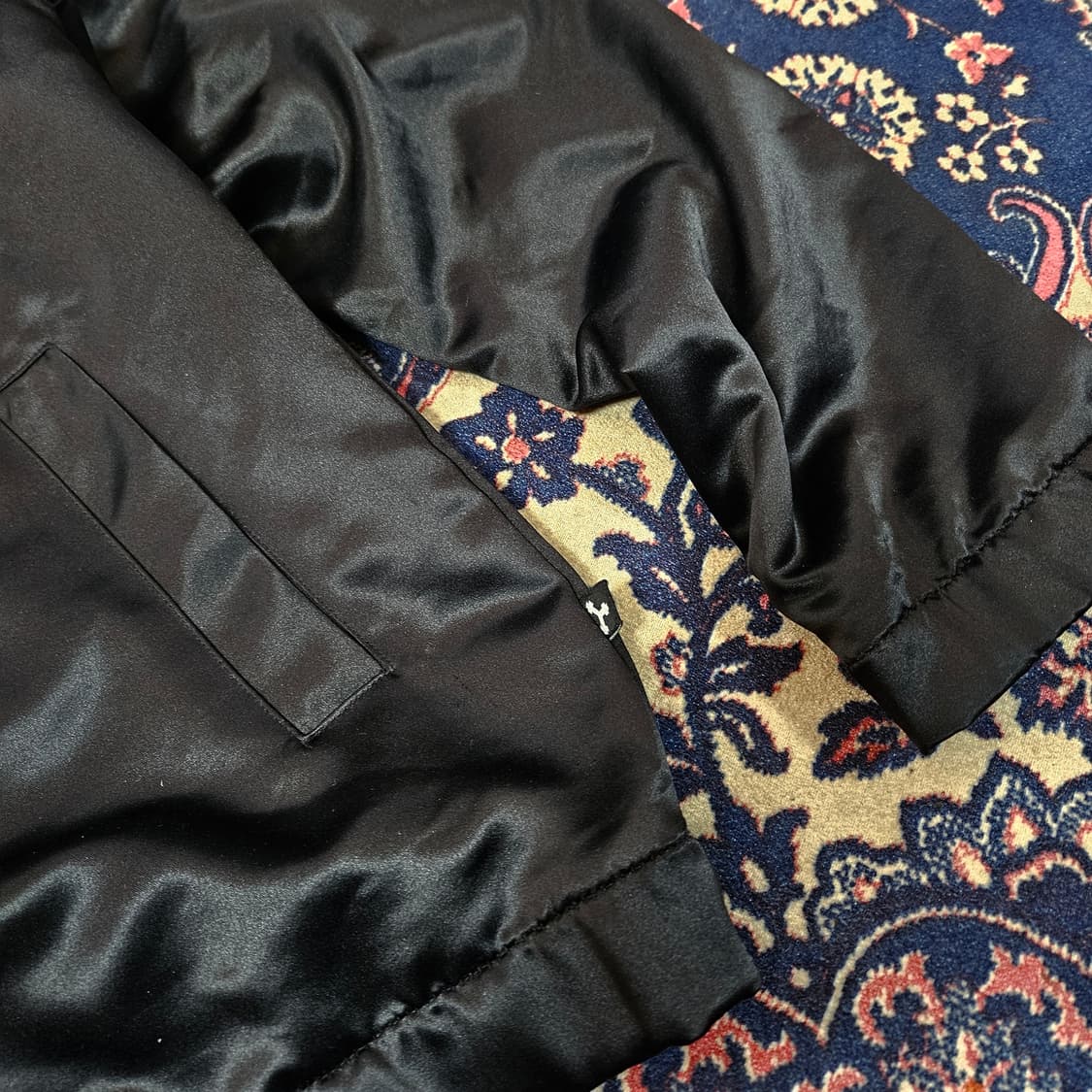 모티브 타이거 빅자수 루즈핏 유광 블루종 자켓 상품이미지4