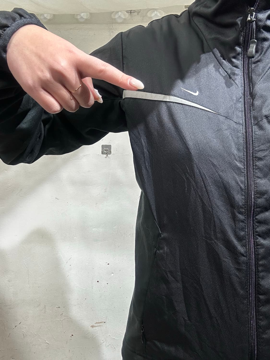 00s 나이키 블랙 스몰 로고 올드스쿨 트랙탑 져지 S 상품이미지4