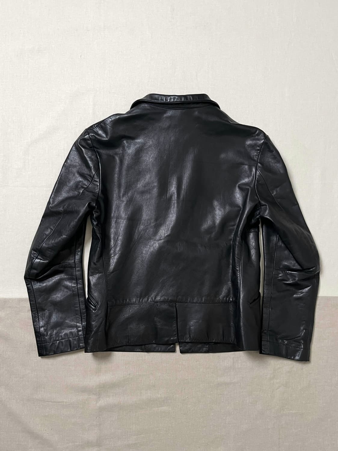 요지야마모토 큐어레더 테일러드자켓 yohji yamamoto 상품이미지2