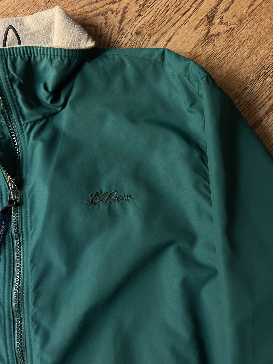 [M]90's 엘엘빈 USA Made 그린 THREE-SEASON 자켓 상품이미지3