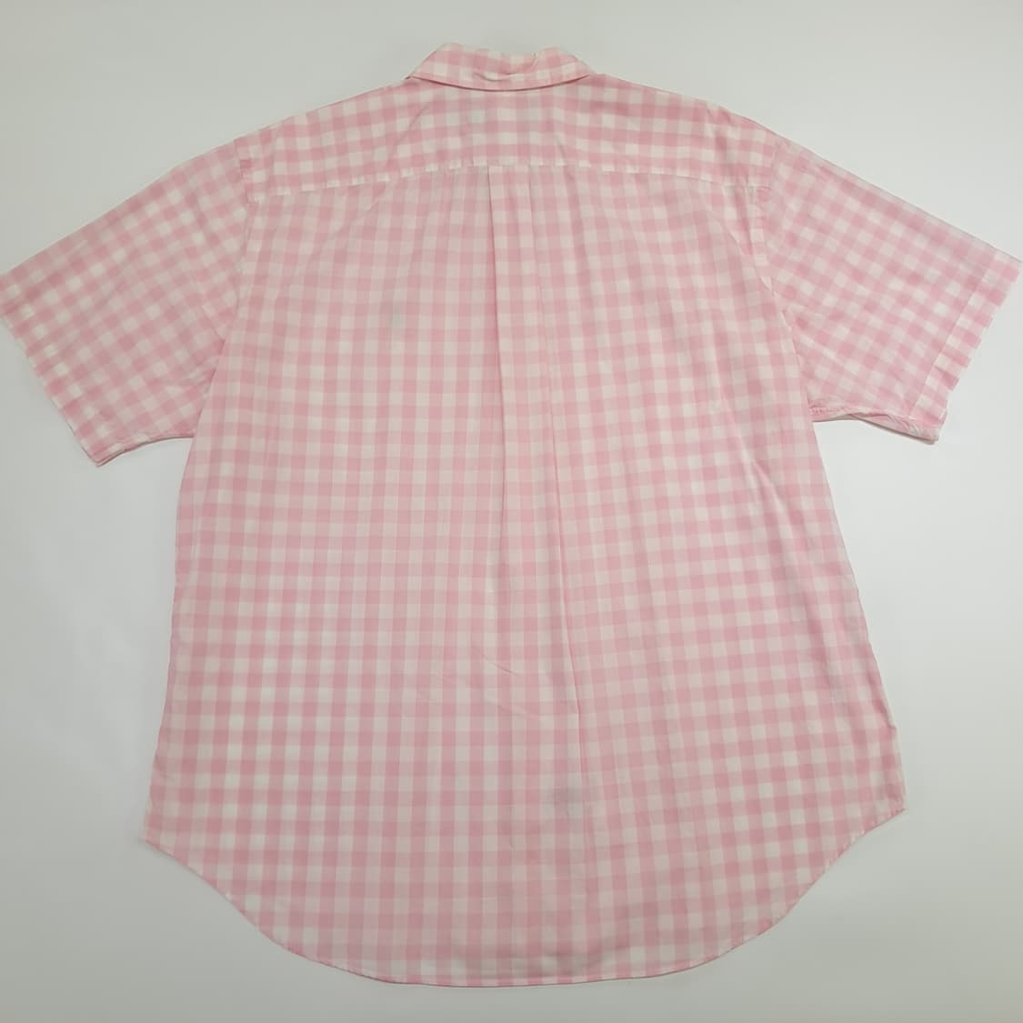 Co559 XL 폴로 랄프로렌 핑크화이트 깅엄체크 반팔 셔츠 남방 상품이미지7