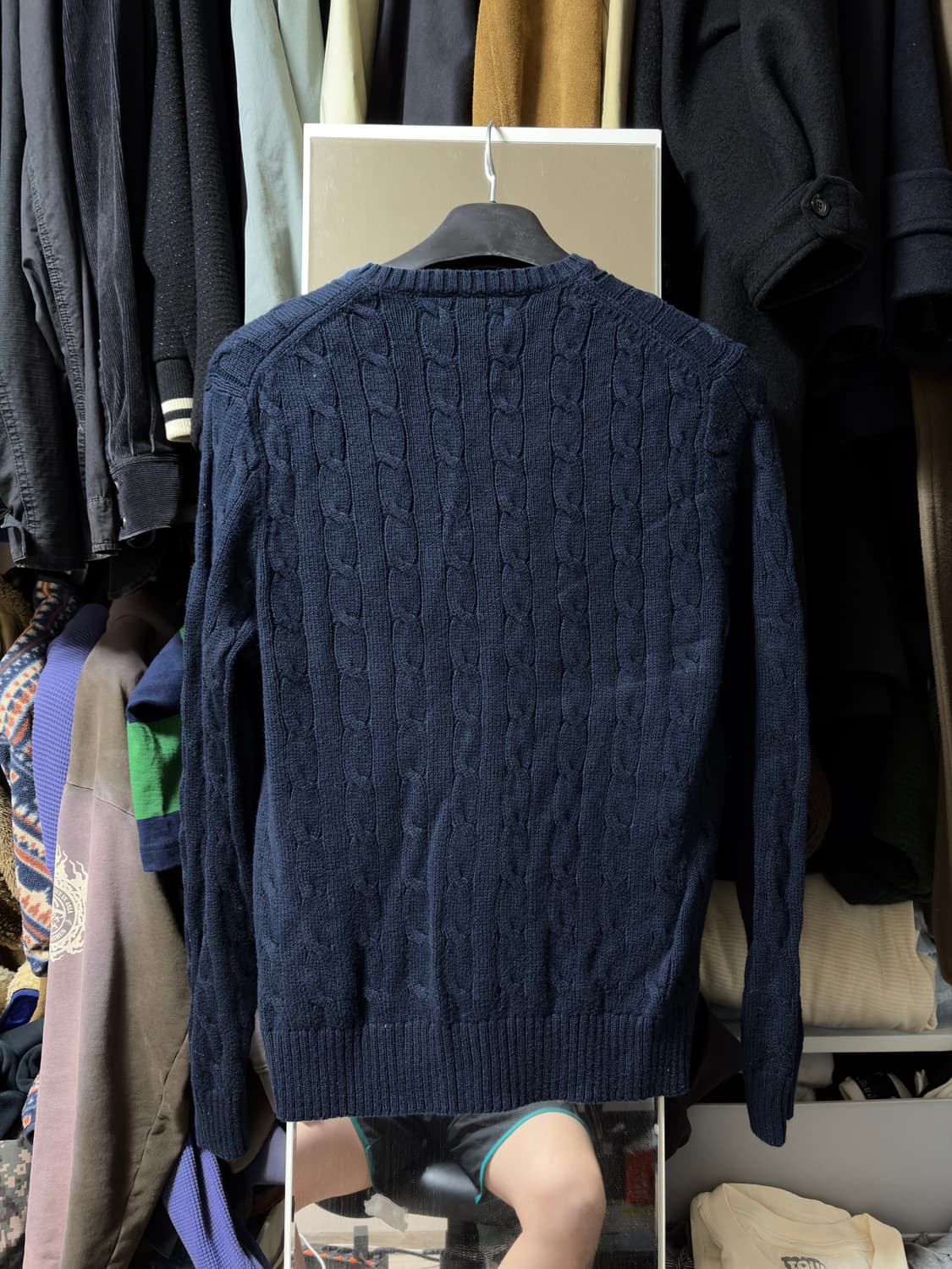 폴로 꽈배기 니트 코튼 클래식핏 M사이즈 상품이미지2