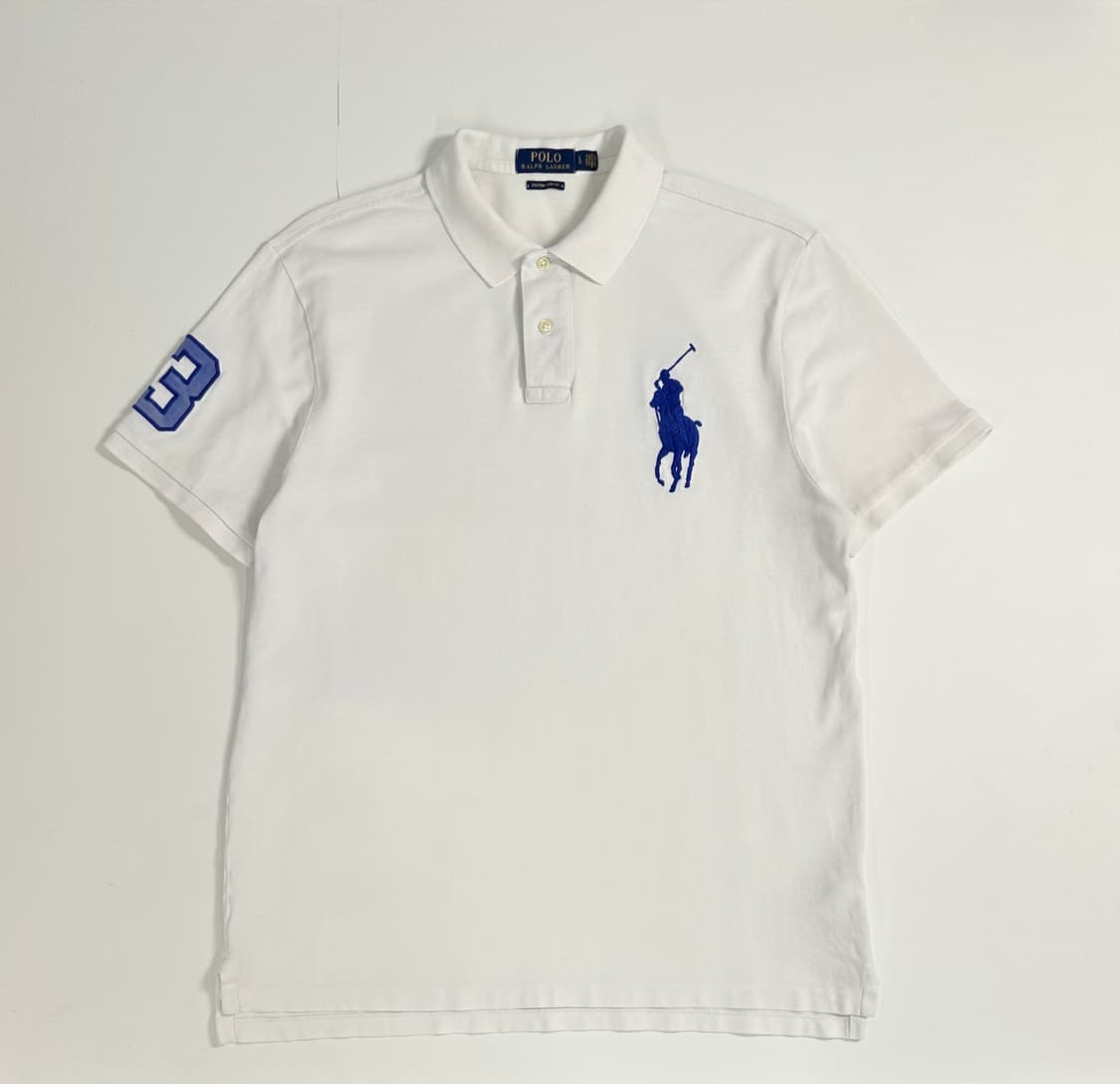 Polo 폴로 랄프로렌 빅포니 블루  화이트 카라티 반팔 L  상품이미지2