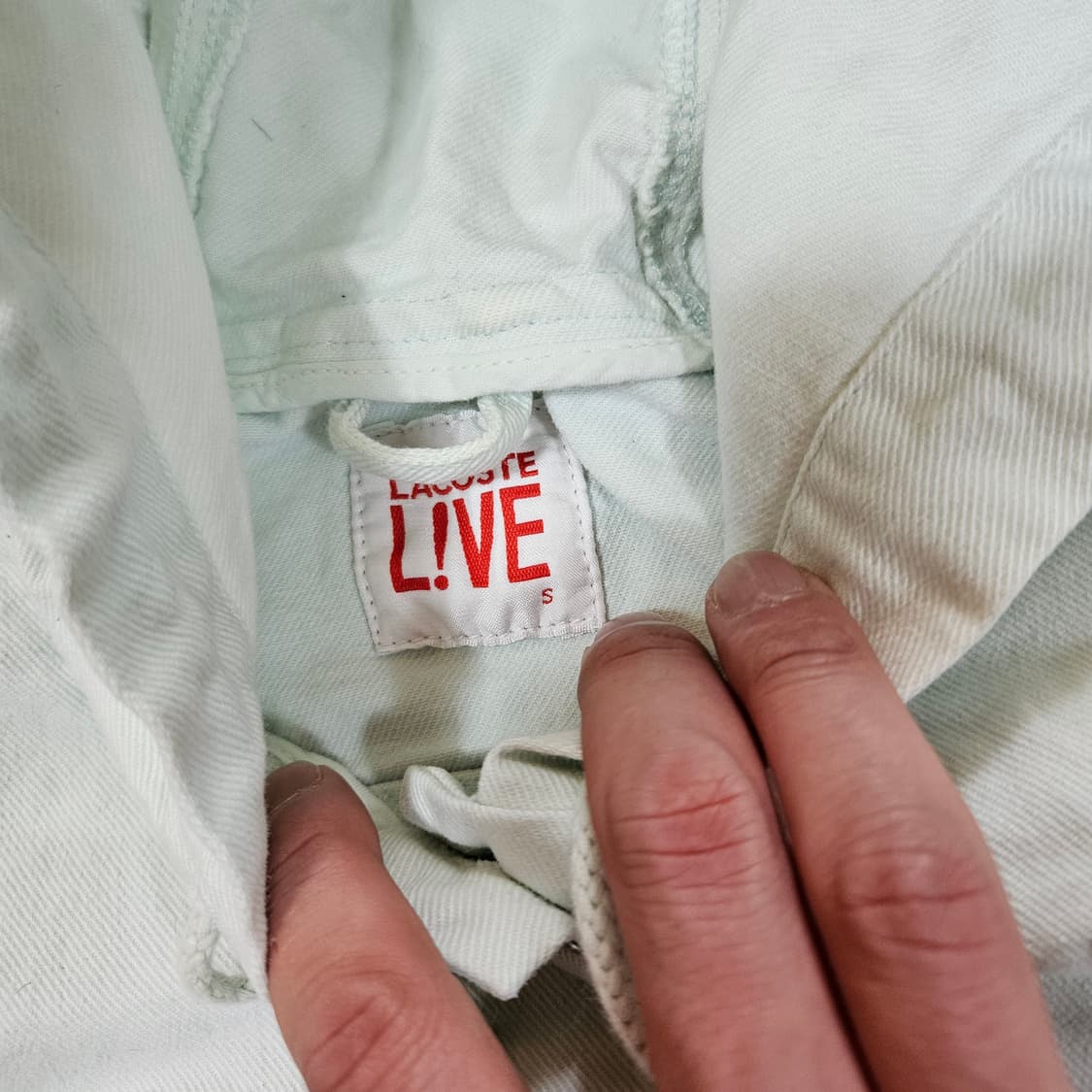 라코스테 라이브 데님 후드 크롭자켓 S 상품이미지4