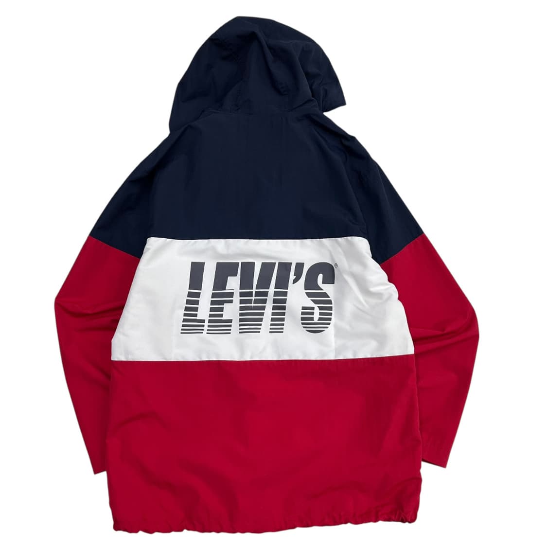 리바이스 네이비 배색 레드 후드 바람막이 상품이미지4