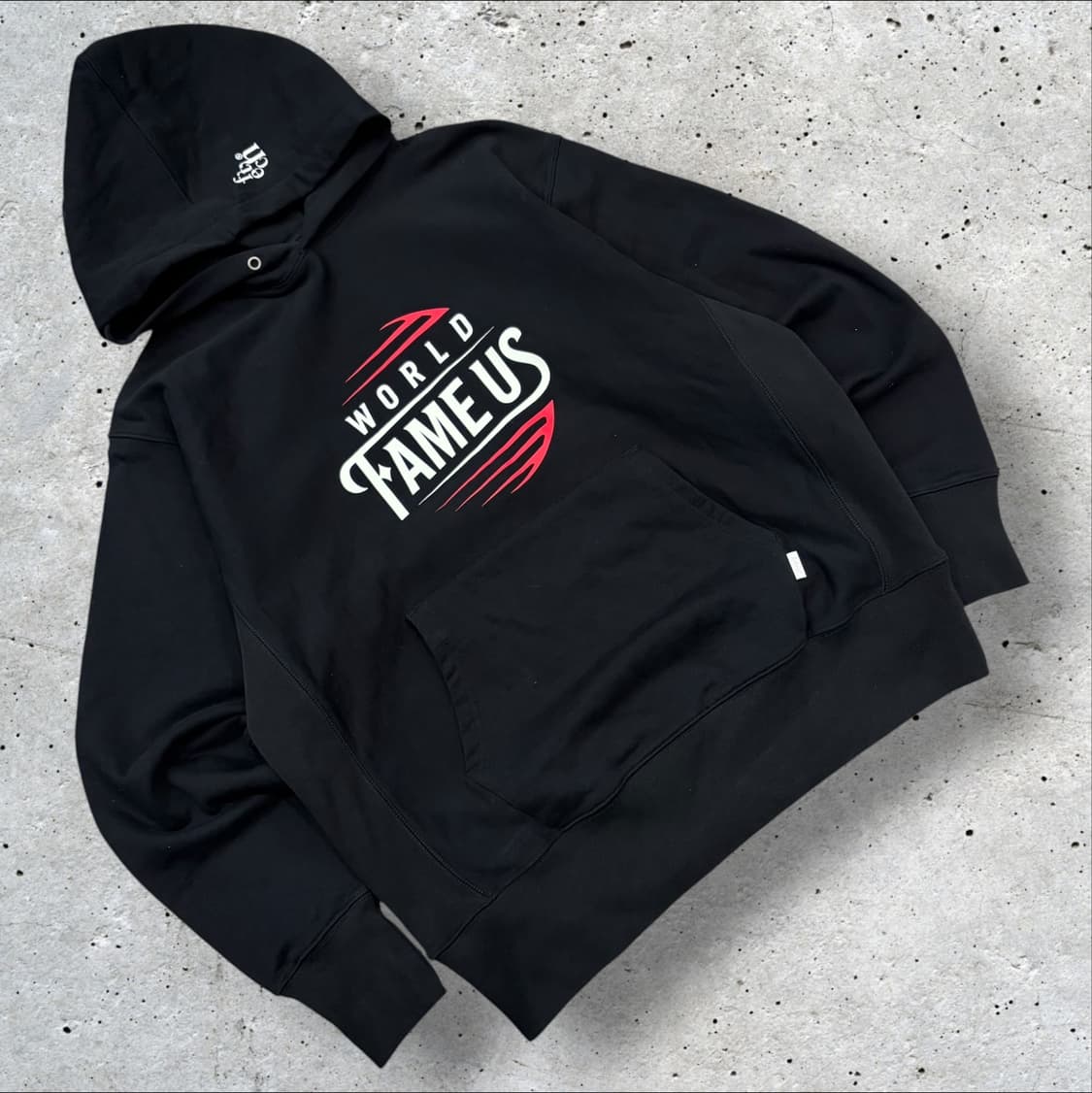[M] FETCH 페치 월드페이머스 후드티 블랙 D829 상품이미지1